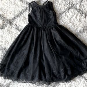 Girls Black Lace and Tulle dress